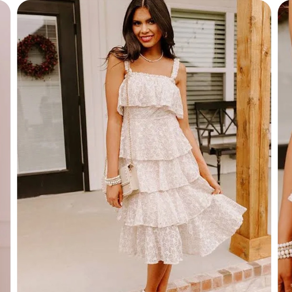 Impressions Groovy Tunes Tiered Midi Dress